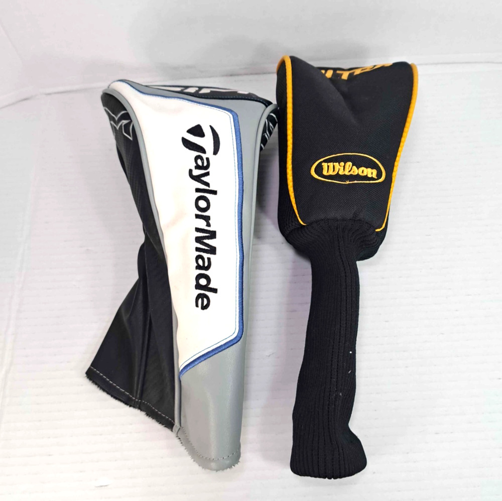 Golf Club Headcovers Lot of 2 TaylorMade Driver & Wilson Fairway Wood Cover